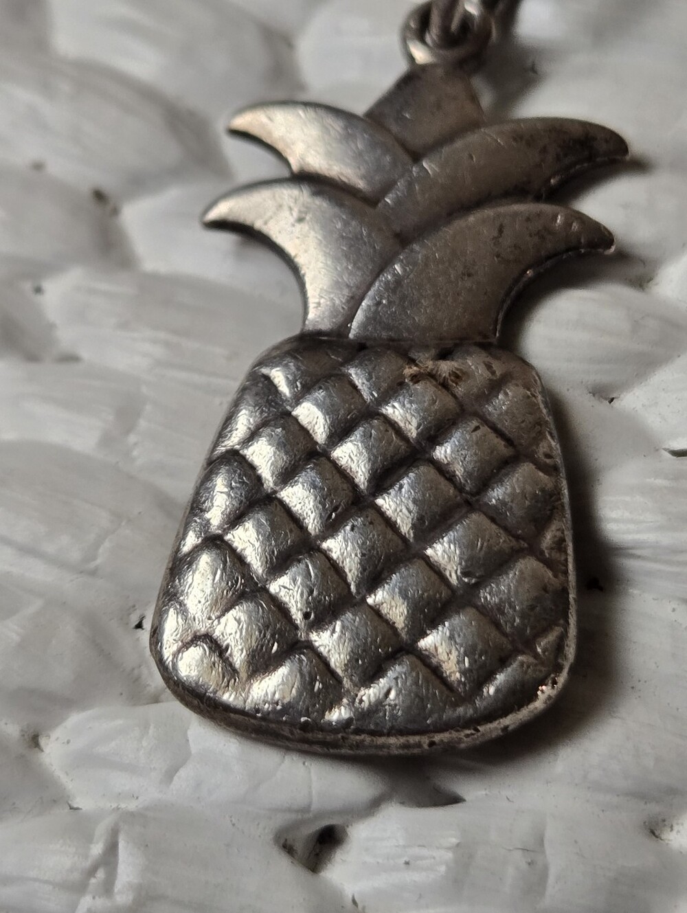 Tiffany & Co. Pineapple 925 Silver Pendant Charm Key Fob